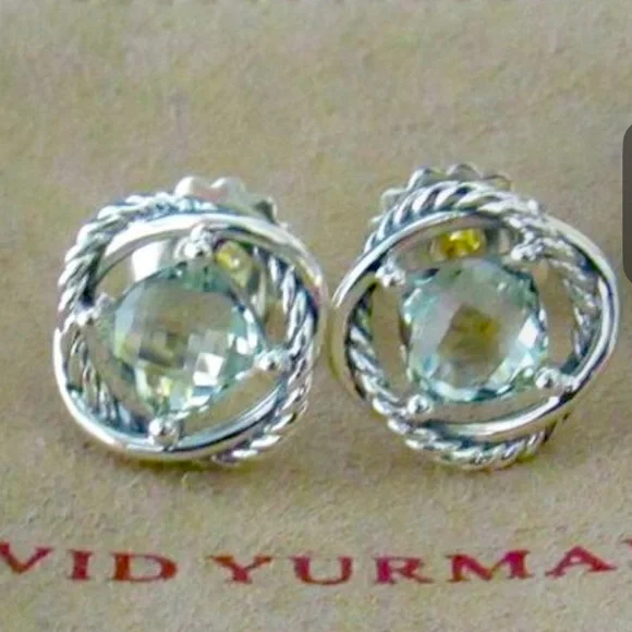 David Yurman Infnity 7mm Prasiolite with DY Pouch - Picture 2 of 9